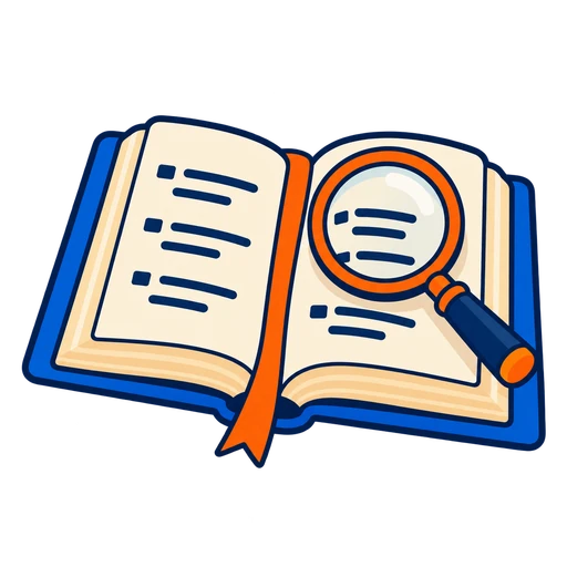 Ilustración de diccionario y vocabulario