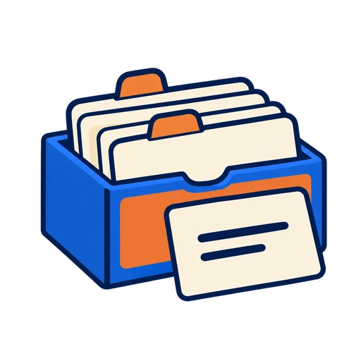 Ilustración de tarjetas de repaso